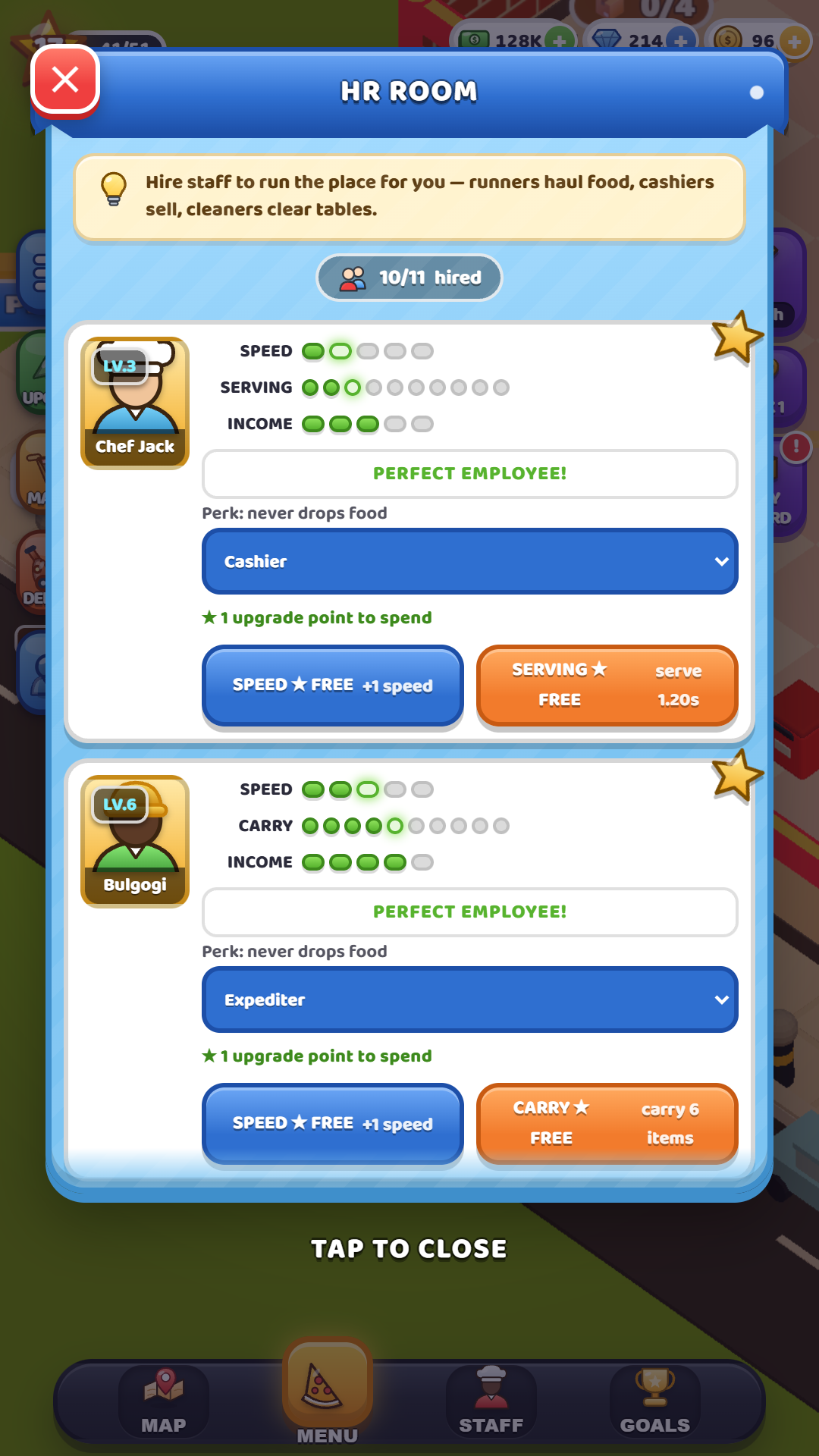 HR room: hire and level up your staff